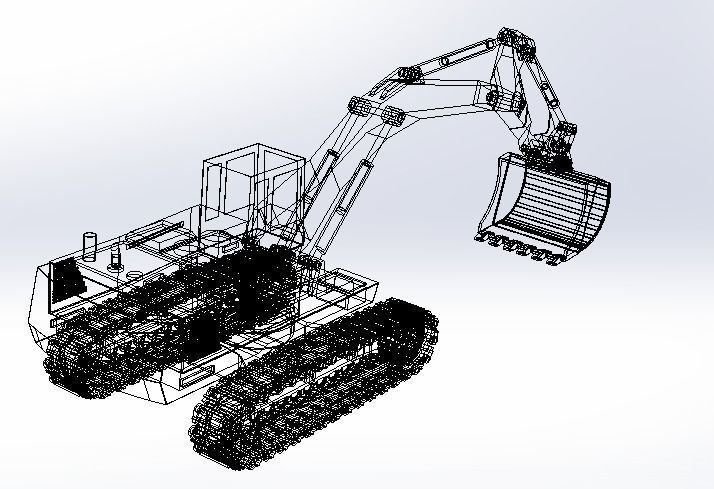 Excavator 3D model_7