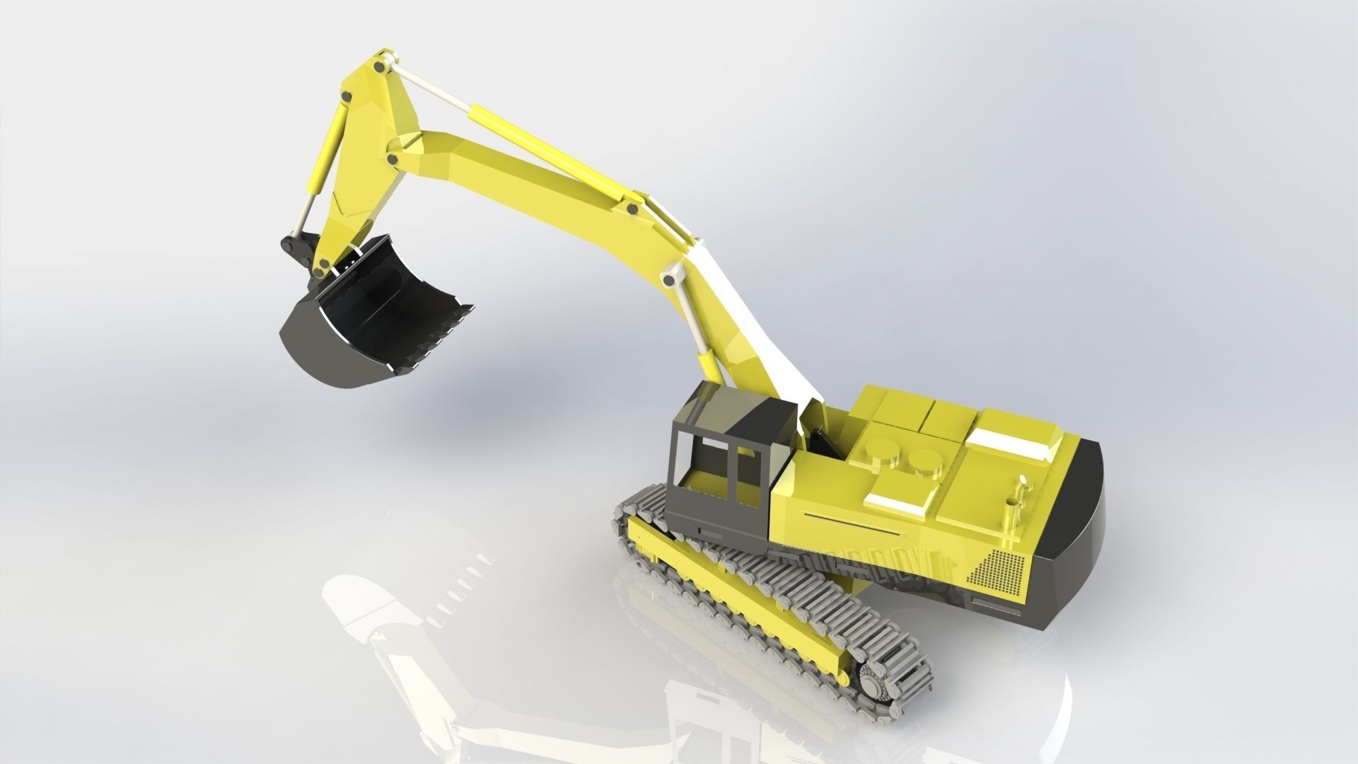 Excavator 3D model_3