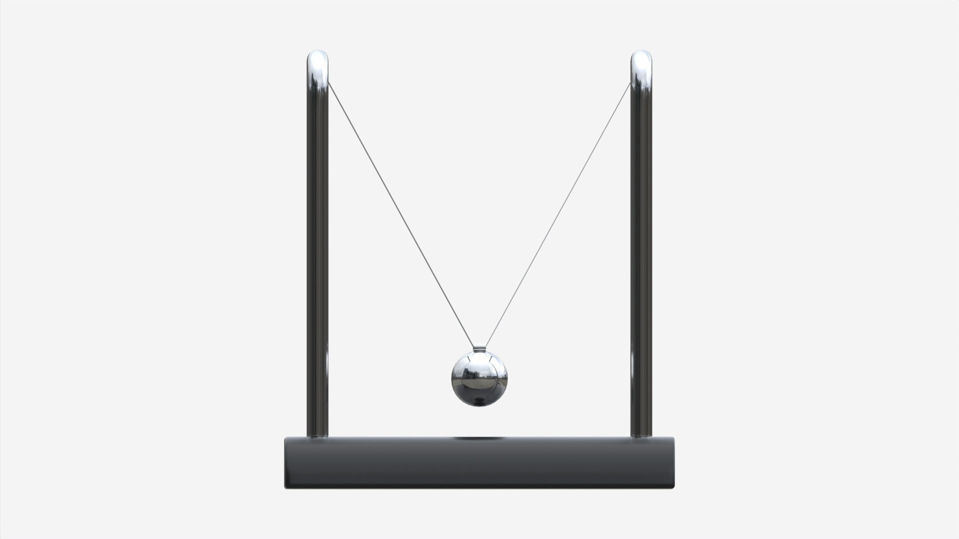 Newton Cradle Balance Steel Balls 01 3D model_5