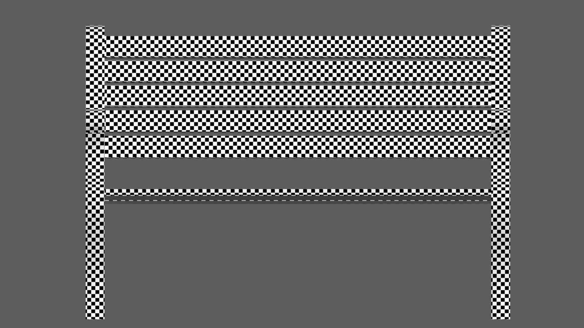 Park Bench Low-poly 3D model_18