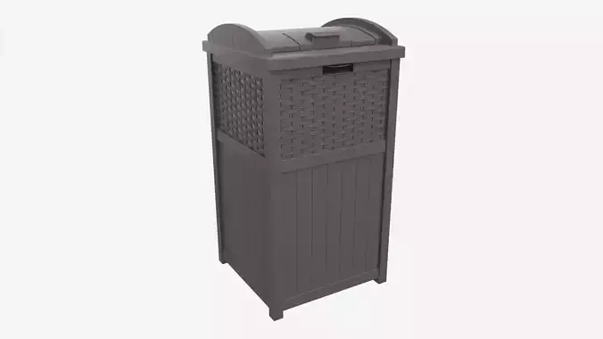 Outdoor trash can 3D model