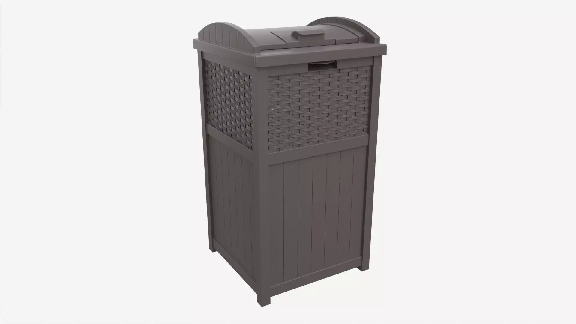 Outdoor trash can 3D model_0