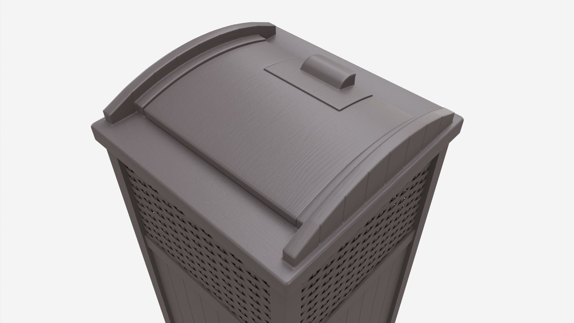 Outdoor trash can 3D model_1
