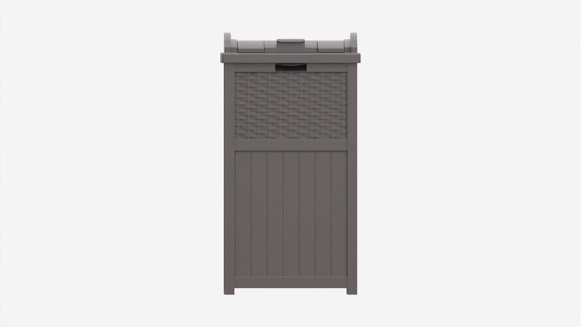Outdoor trash can 3D model_4