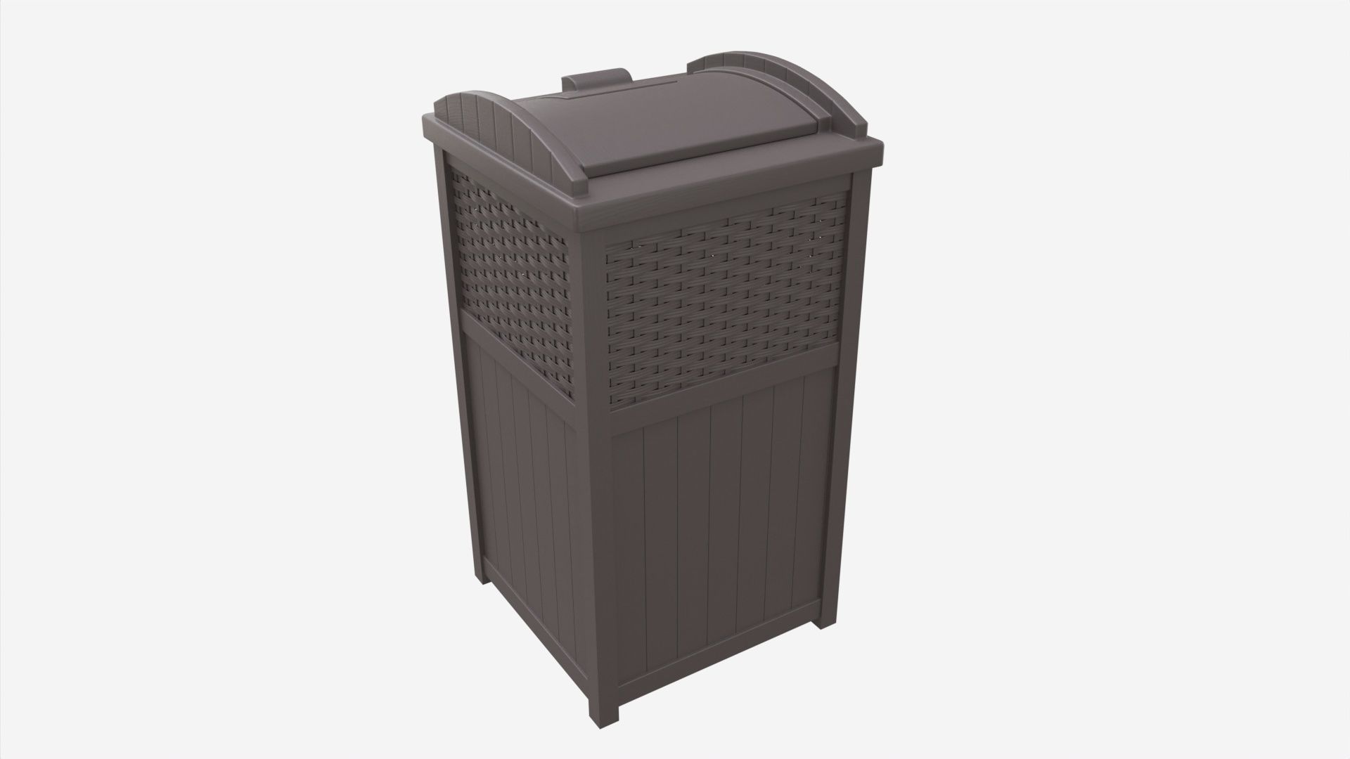 Outdoor trash can 3D model_2
