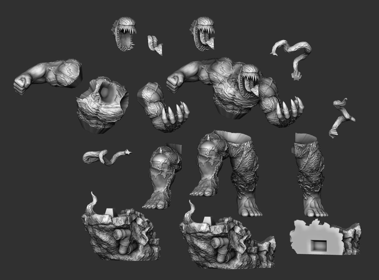 Venomized Hulk - Marvel for 3d print model 3D print model_8