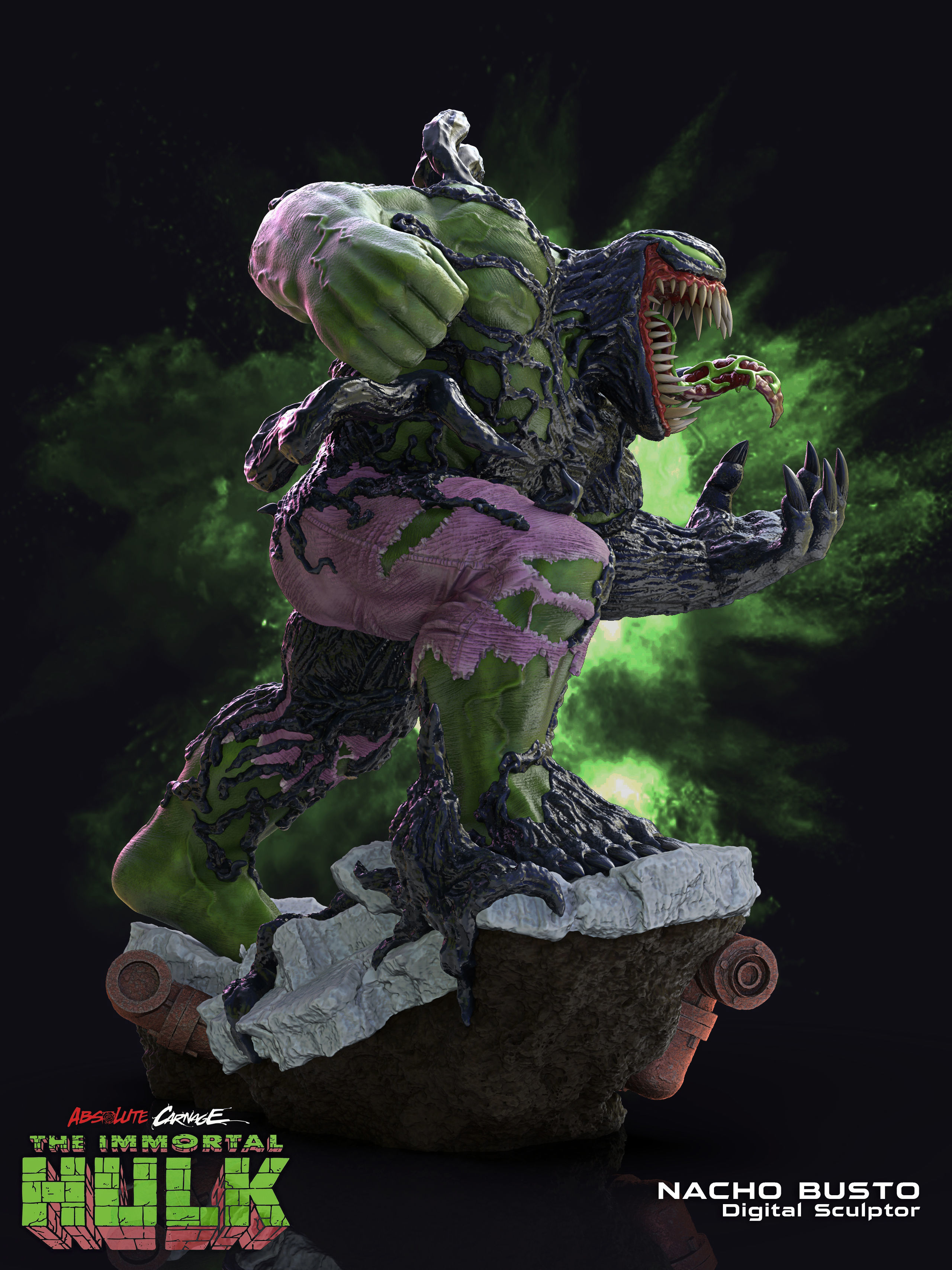 Venomized Hulk - Marvel for 3d print model 3D print model_3