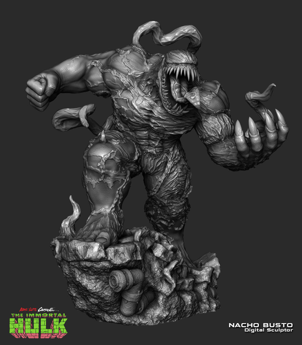 Venomized Hulk - Marvel for 3d print model 3D print model_5