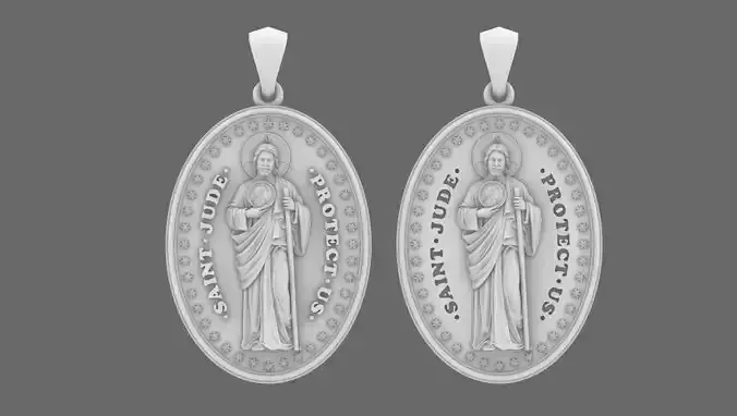 Medalha Sao Judas Tadeu 3D print model
