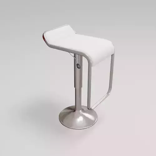 Bar chair white leather
