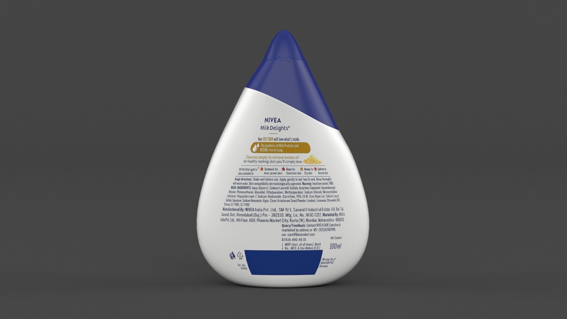 Nivea Face Wash 3D model_5