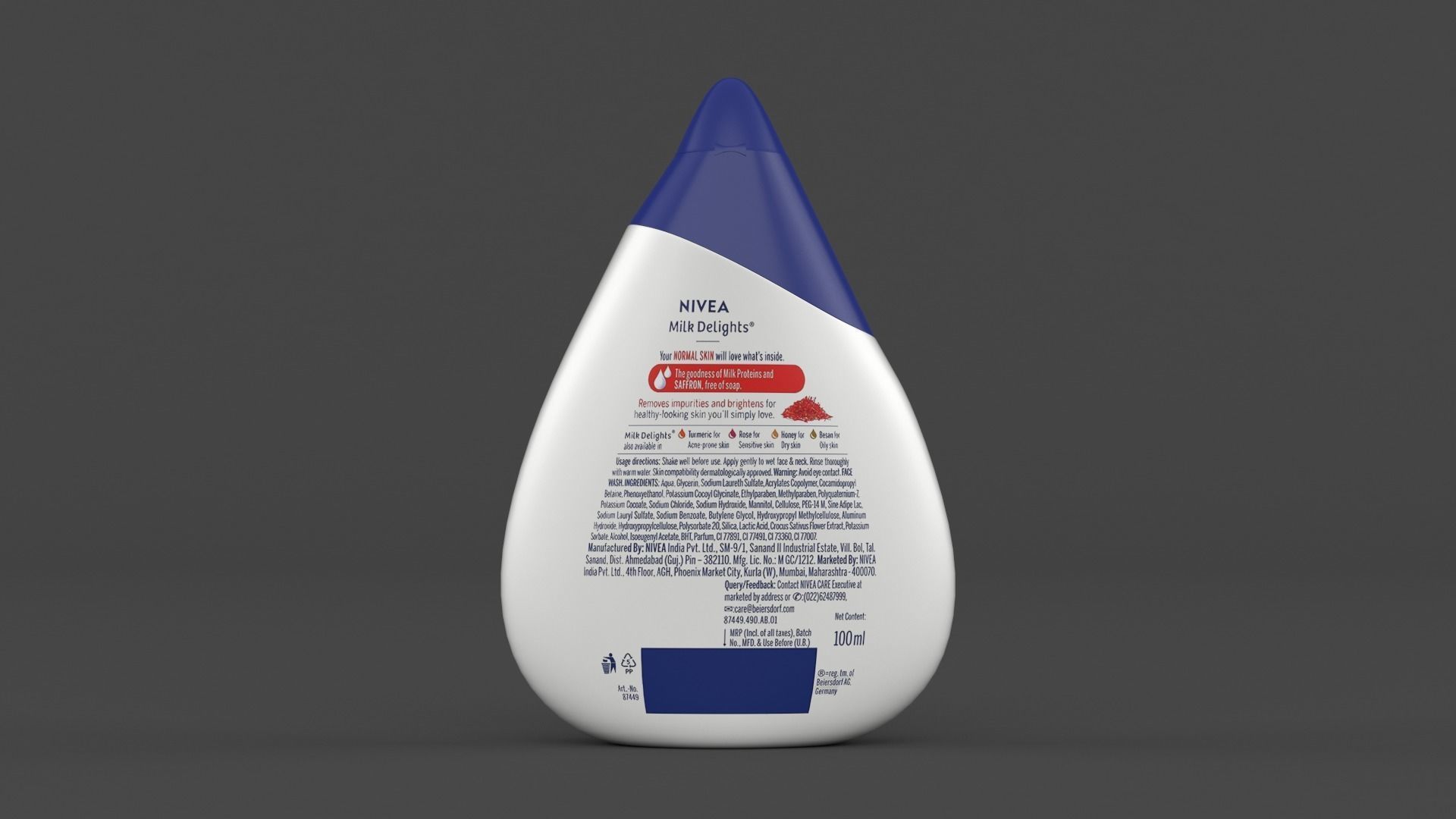 Nivea Face Wash 3D model_2