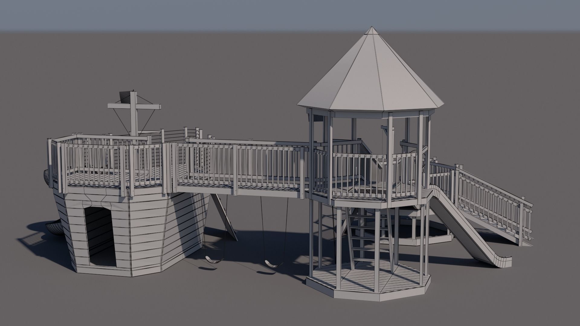 playground pirate ship Free 3D model_7