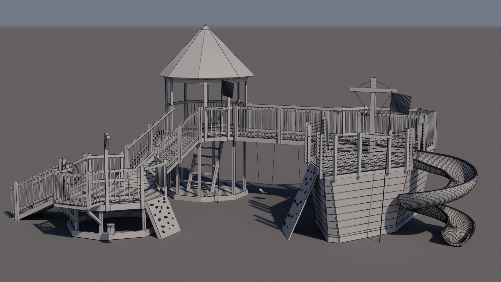 playground pirate ship Free 3D model_6