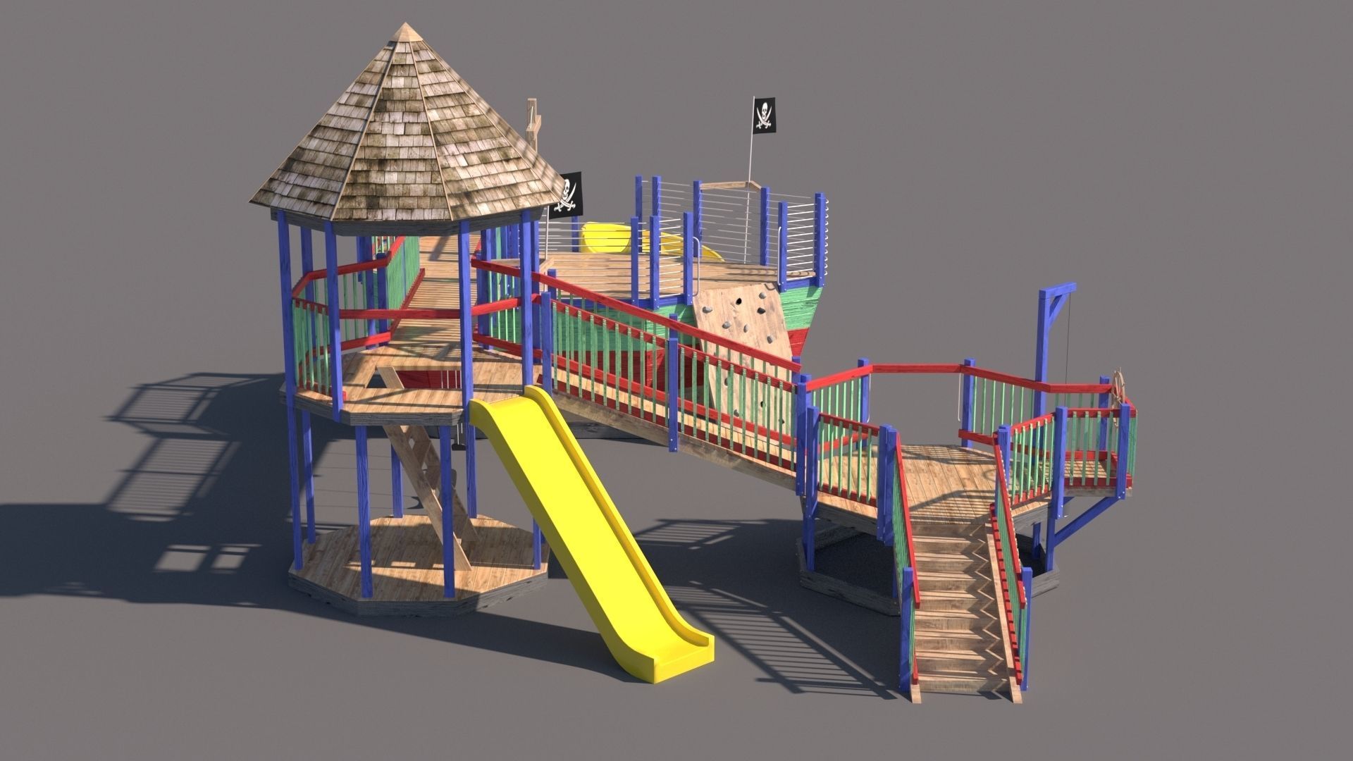 playground pirate ship Free 3D model_3