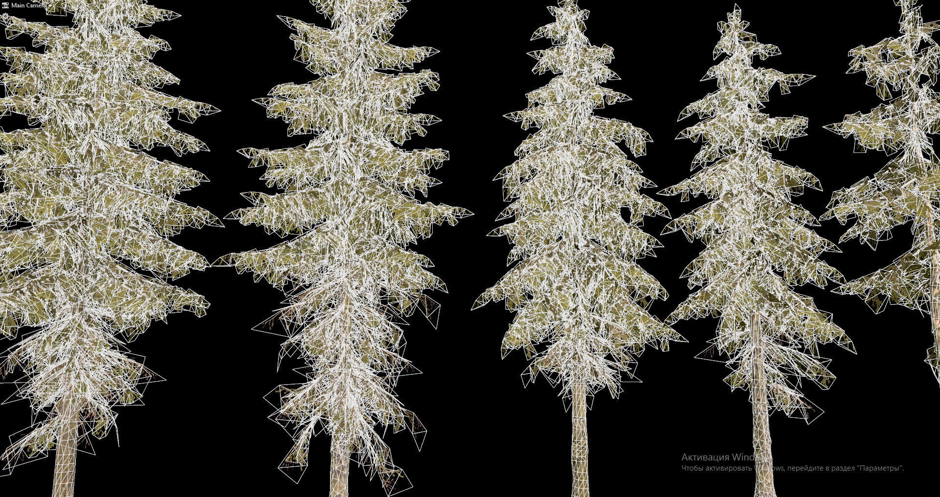 Spruce Trees Low-poly 3D model_33