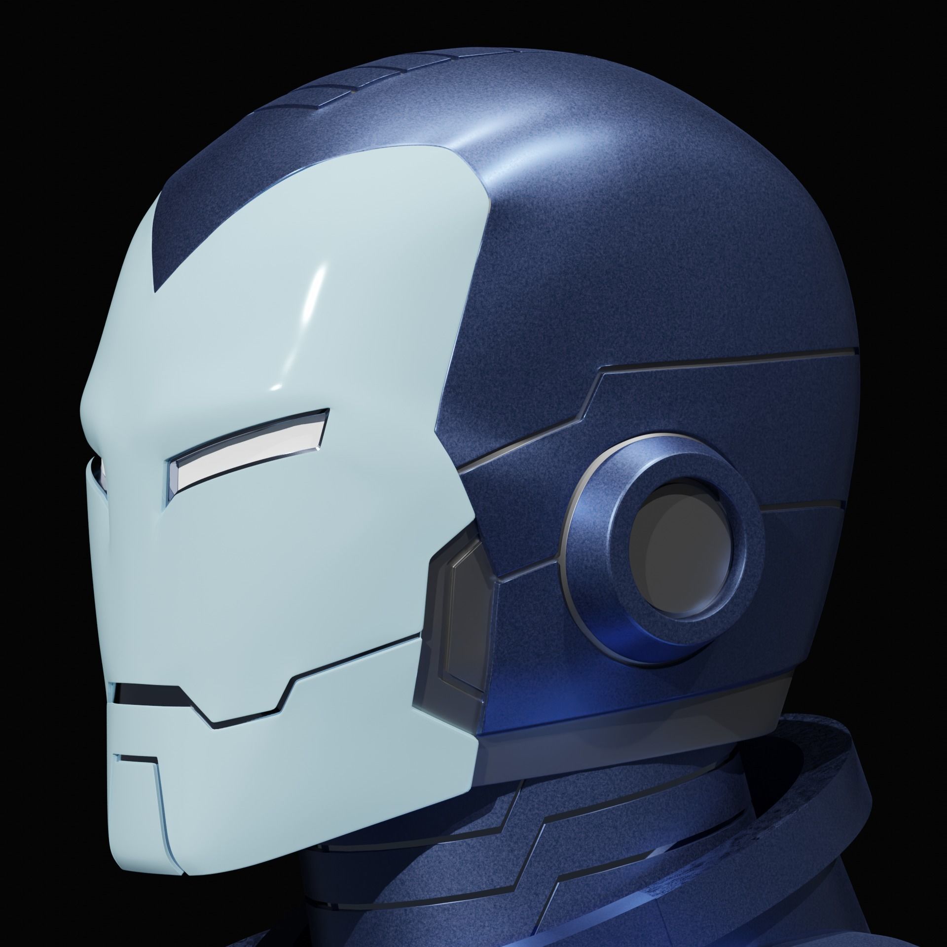 Classic Iron Man Stealth Helmet 3D print model_8