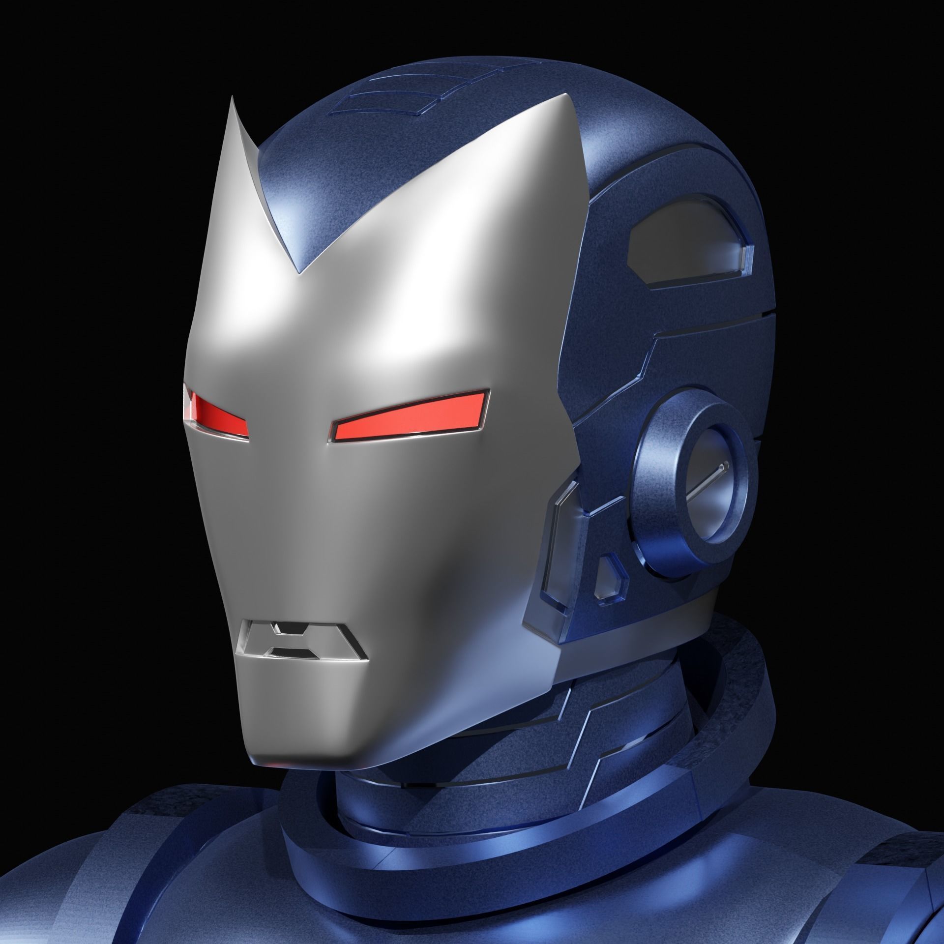 Classic Iron Man Stealth Helmet 3D print model_2