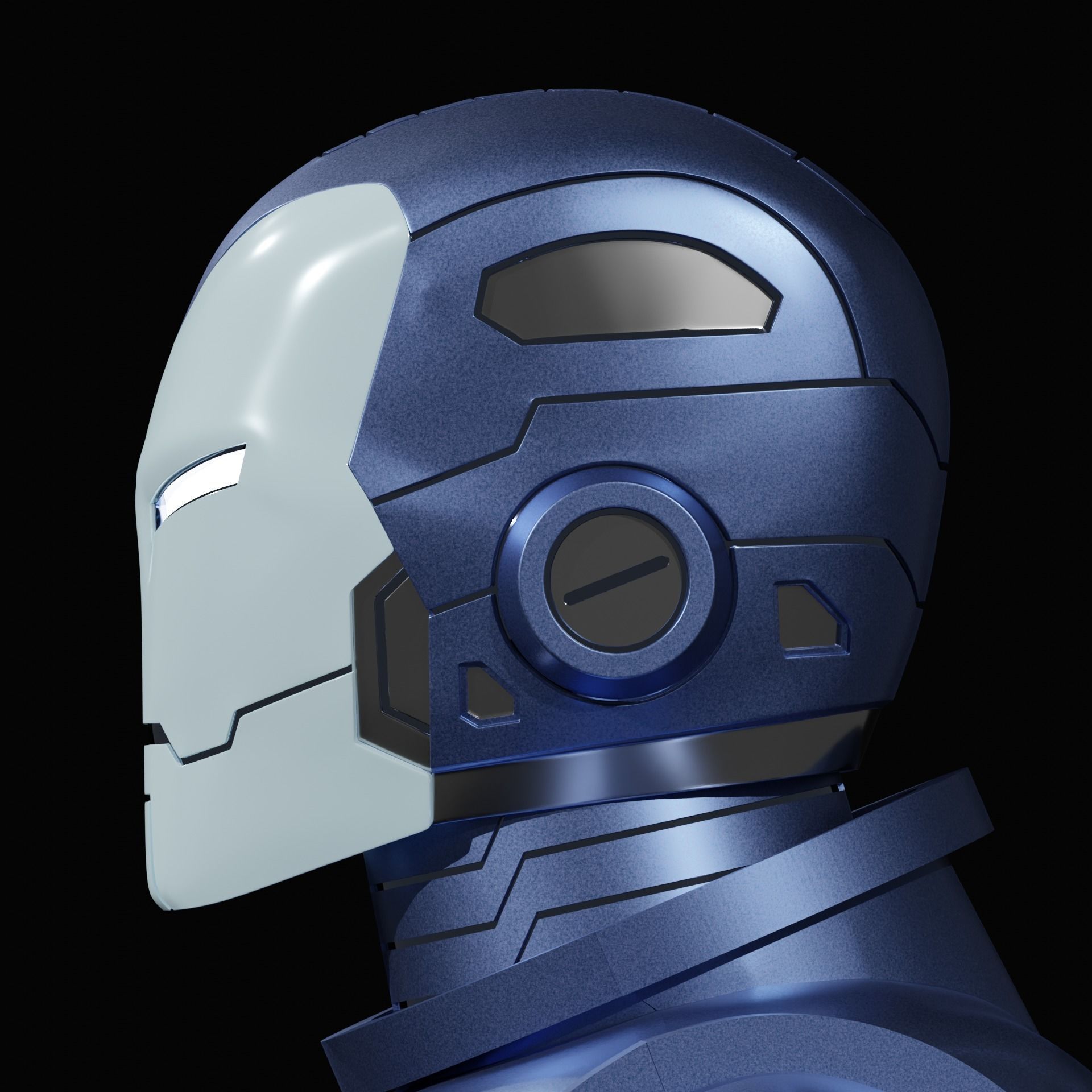 Classic Iron Man Stealth Helmet 3D print model_10