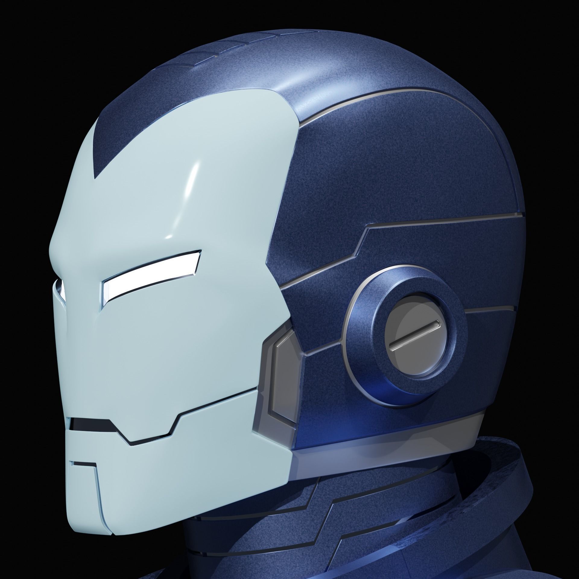 Classic Iron Man Stealth Helmet 3D print model_7