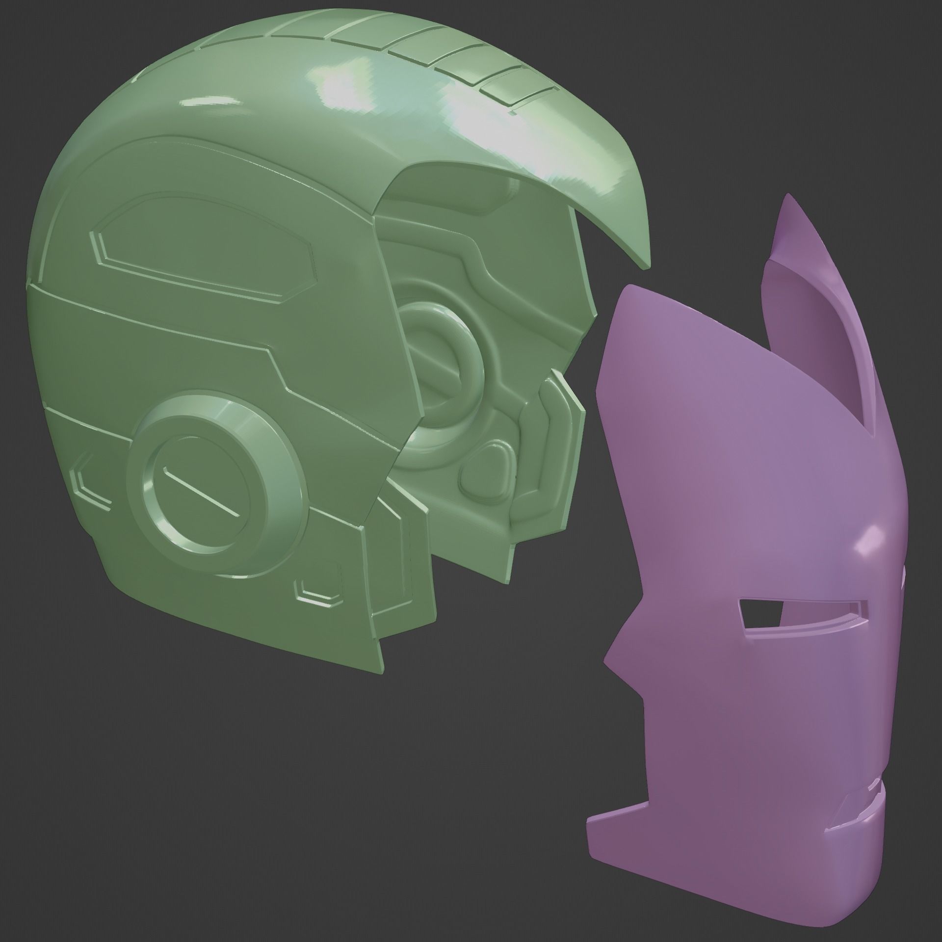 Classic Iron Man Stealth Helmet 3D print model_16