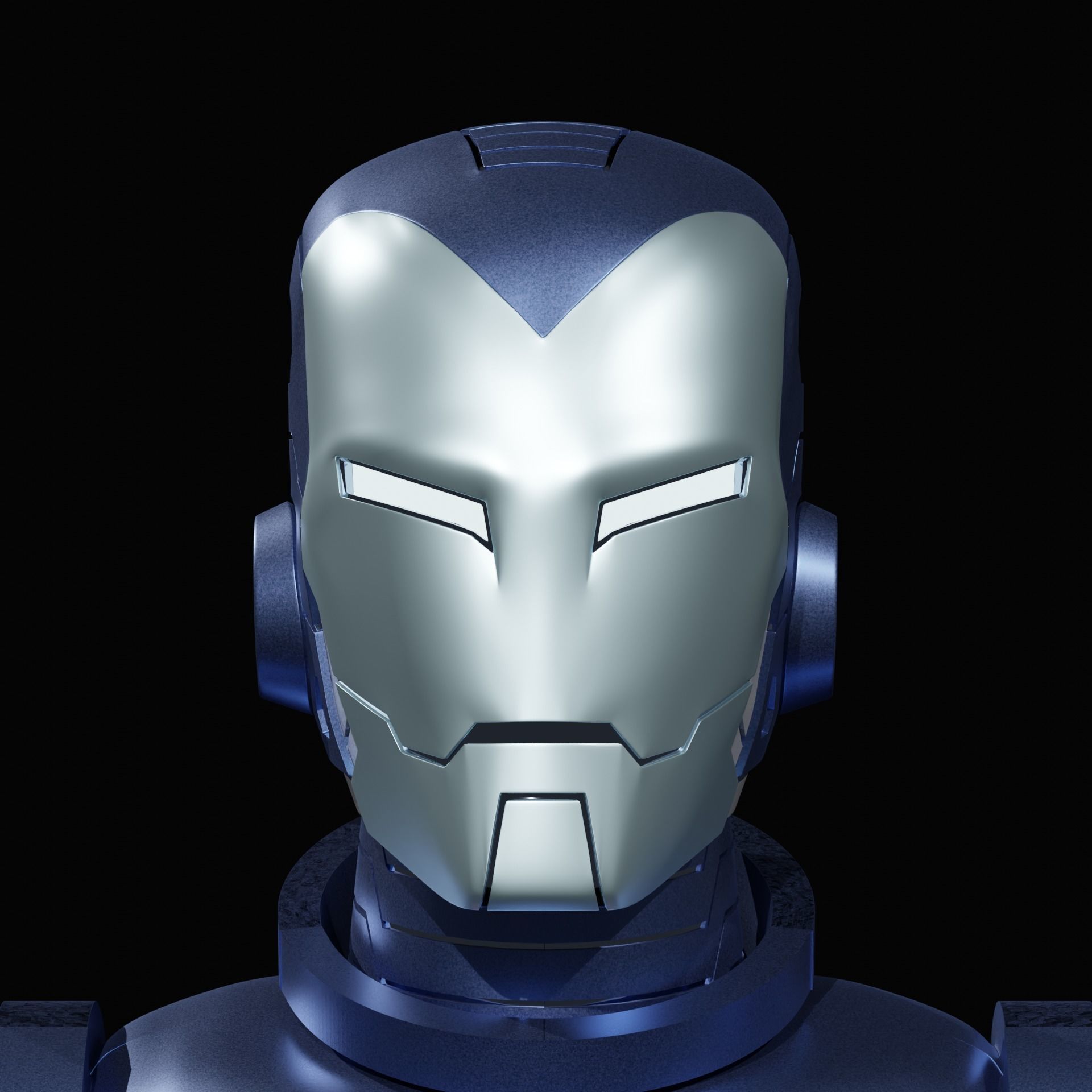 Classic Iron Man Stealth Helmet 3D print model_5