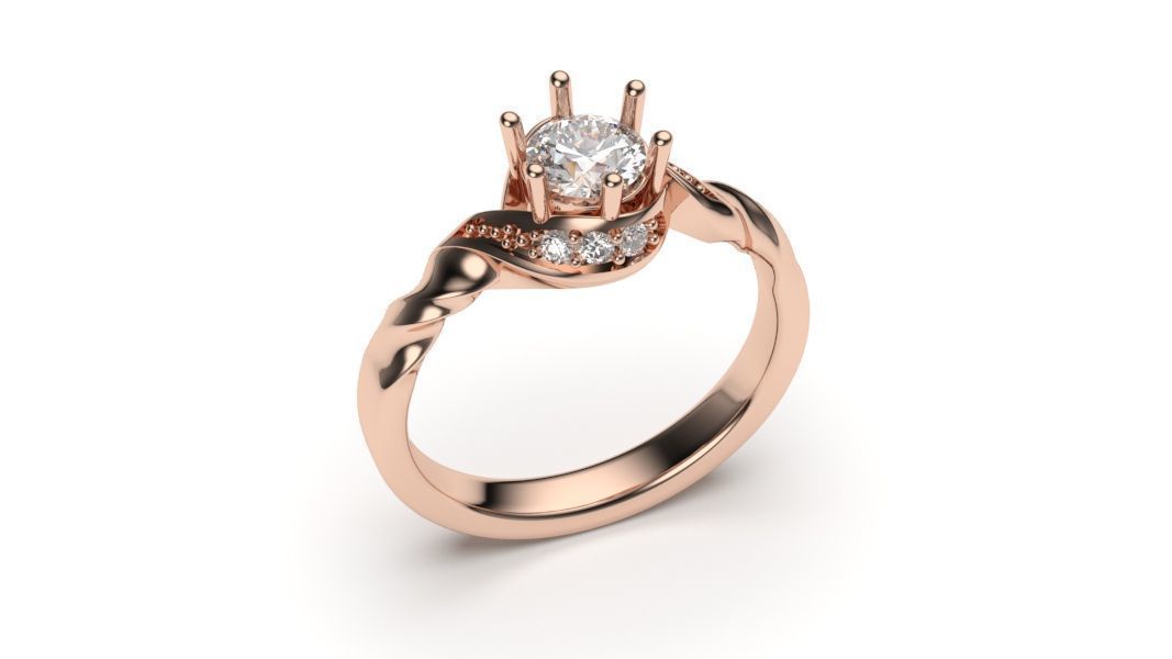 solitaire with ring sizes  8 part S11 3D print model_6