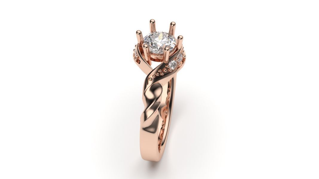solitaire with ring sizes  8 part S11 3D print model_10