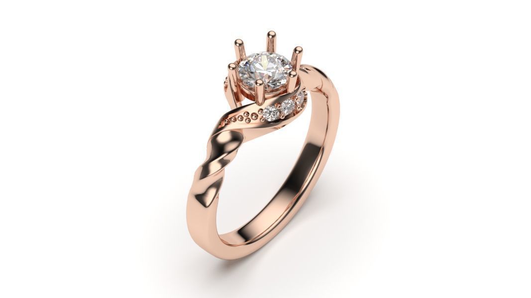 solitaire with ring sizes  8 part S11 3D print model_11
