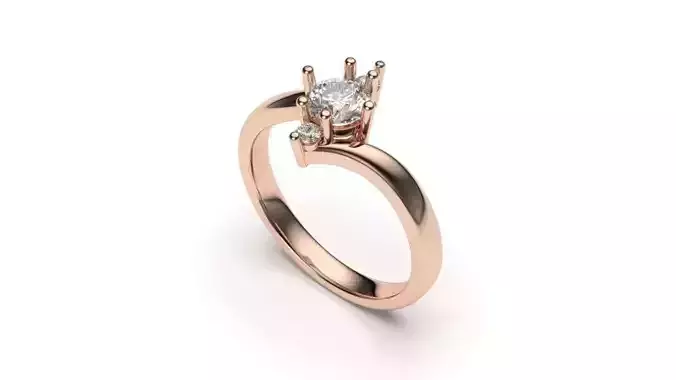 solitaire with ring sizes  8 part S12