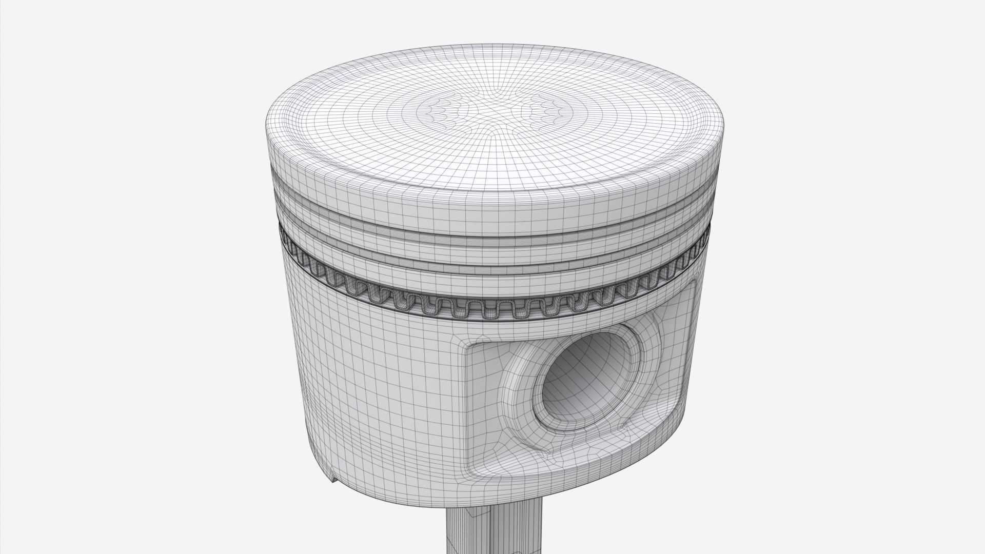Piston with rod 3D model_8