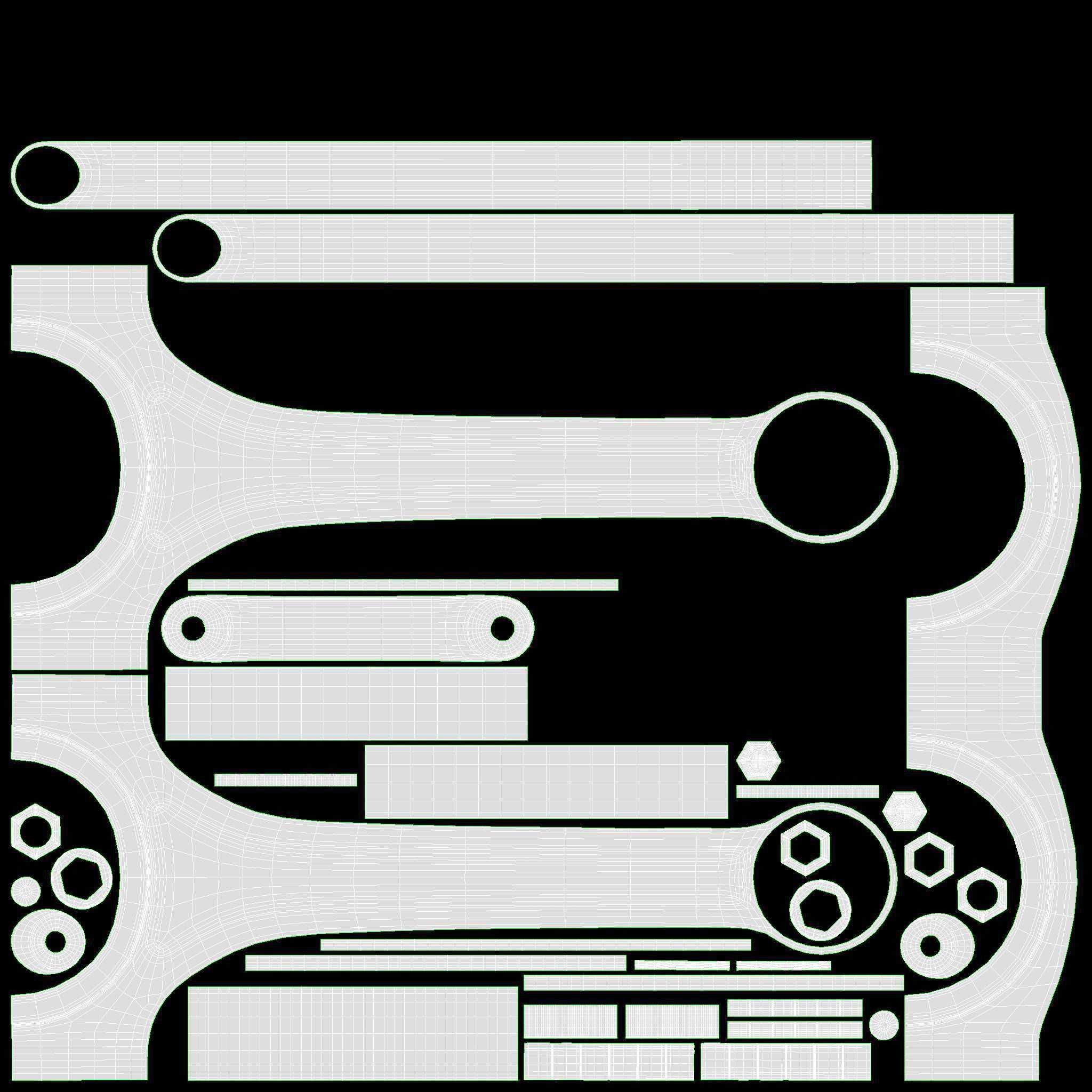 Piston with rod 3D model_12