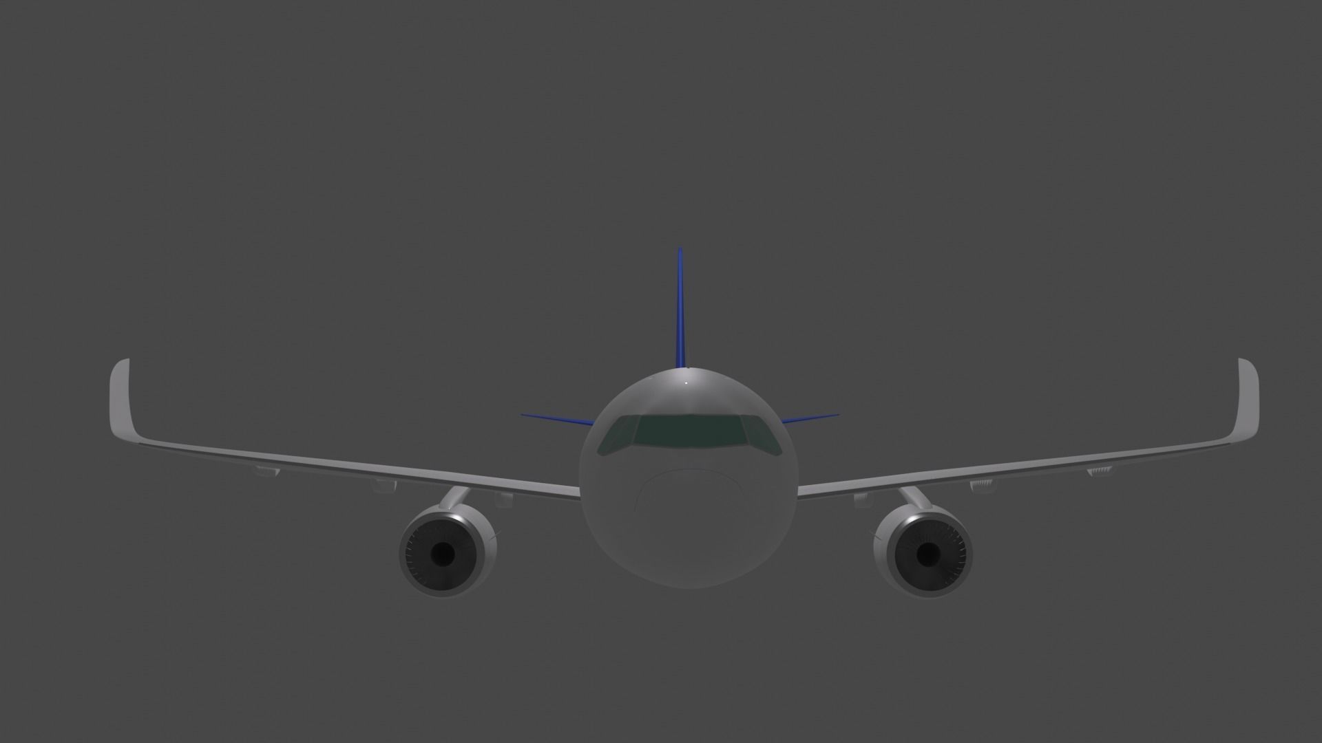 plane airplane in sky Low-poly 3D model_1