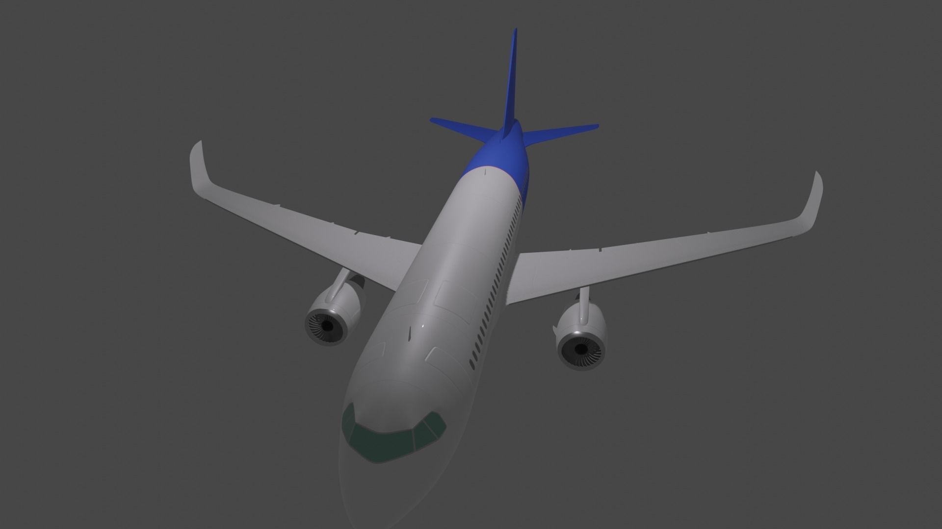 plane airplane in sky Low-poly 3D model_3