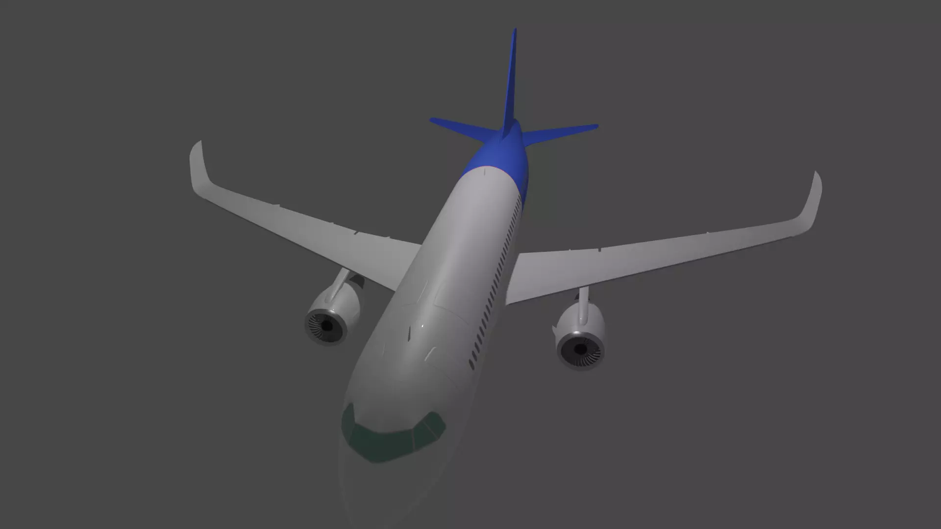 plane airplane in sky Low-poly 3D model_0