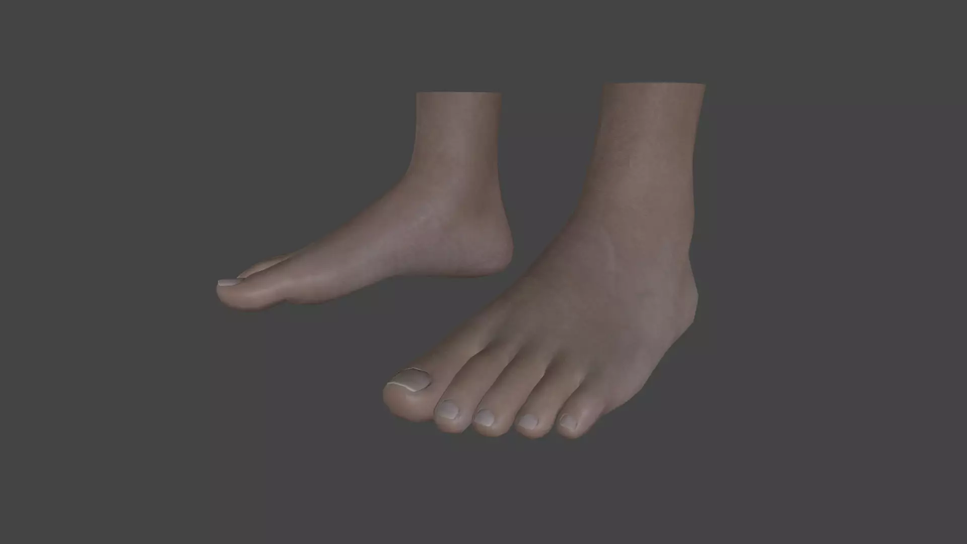 FOOT-003 Rigged Feet Low-poly 3D model