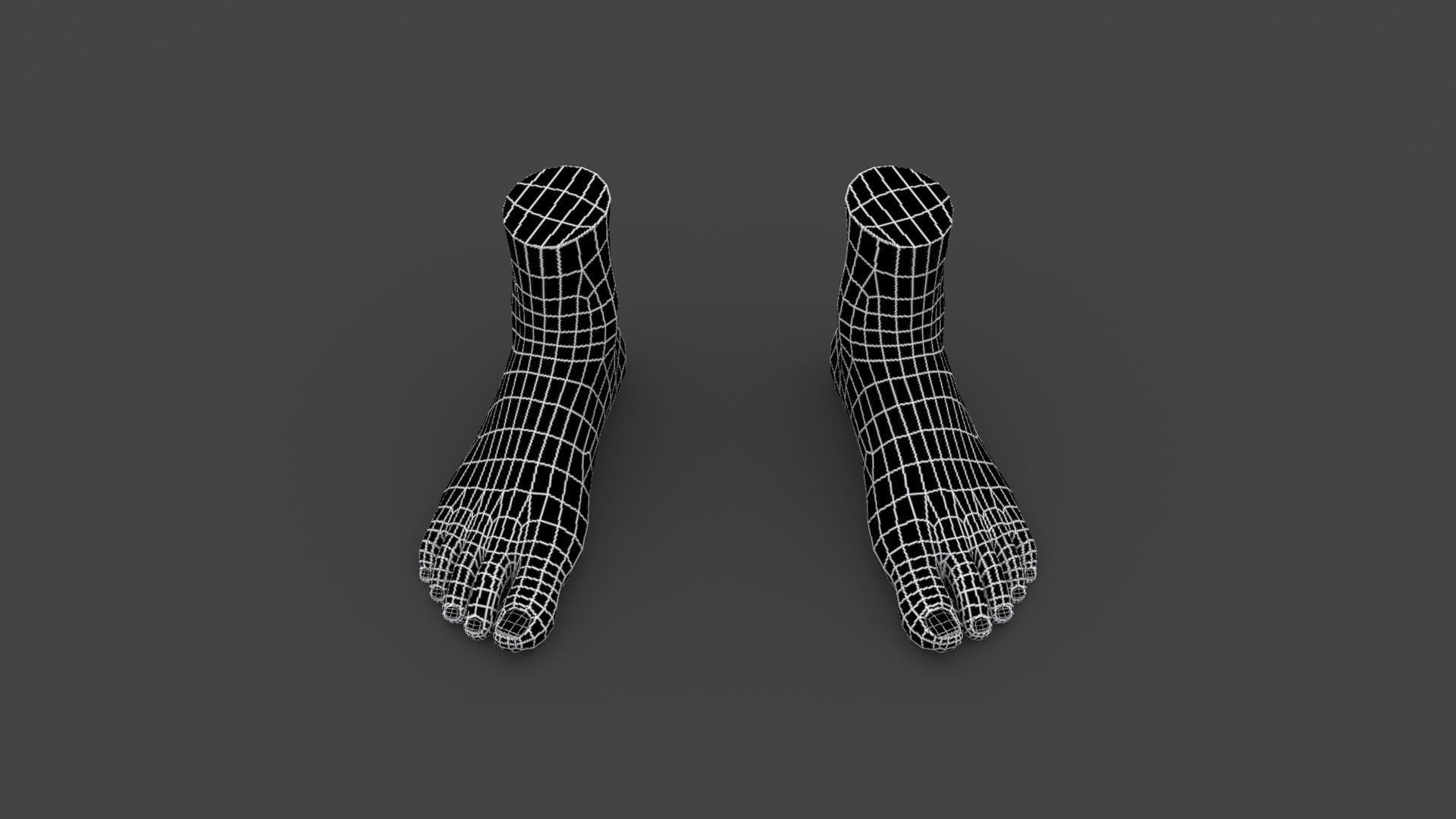 3D model FOOT-003 Rigged Feet VR / AR / low-poly | CGTrader