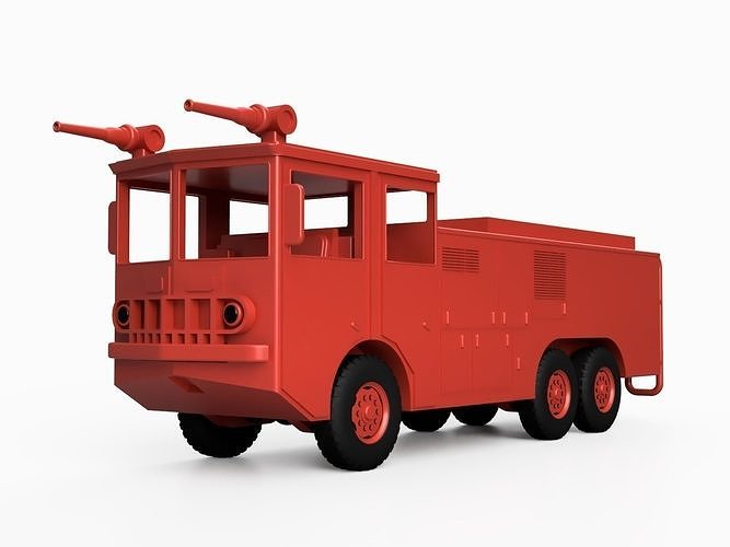 model O-11A 1950s firetruck 3D print model
