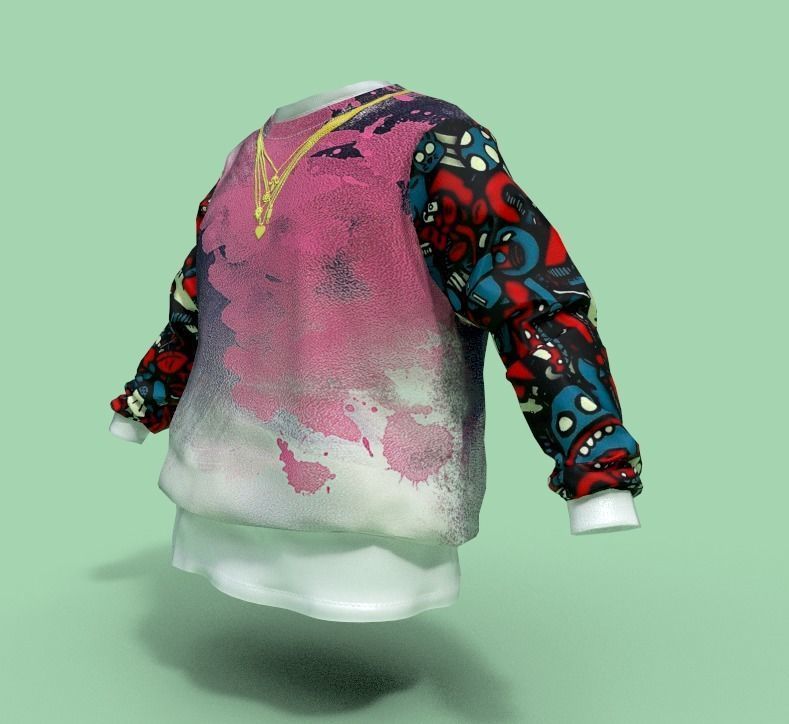 Clothing pack Low-poly 3D model_14