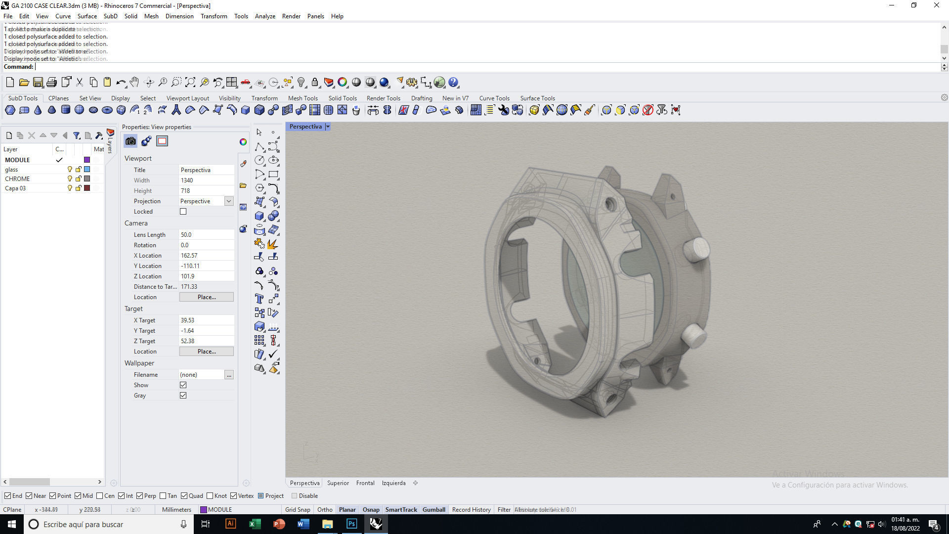 Clear Watch Case for CASIO GA-2100 3D print model_13