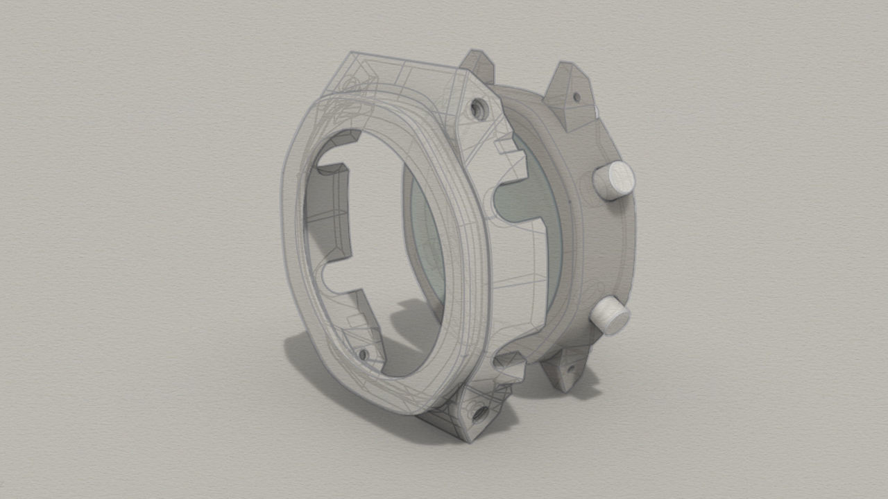 Clear Watch Case for CASIO GA-2100 3D print model_4