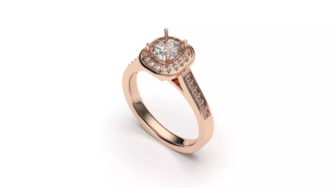 solitaire with ring sizes 8 part S13 3D print model