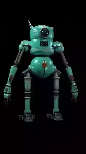 3D Metal Machine Robot -  HighPoly