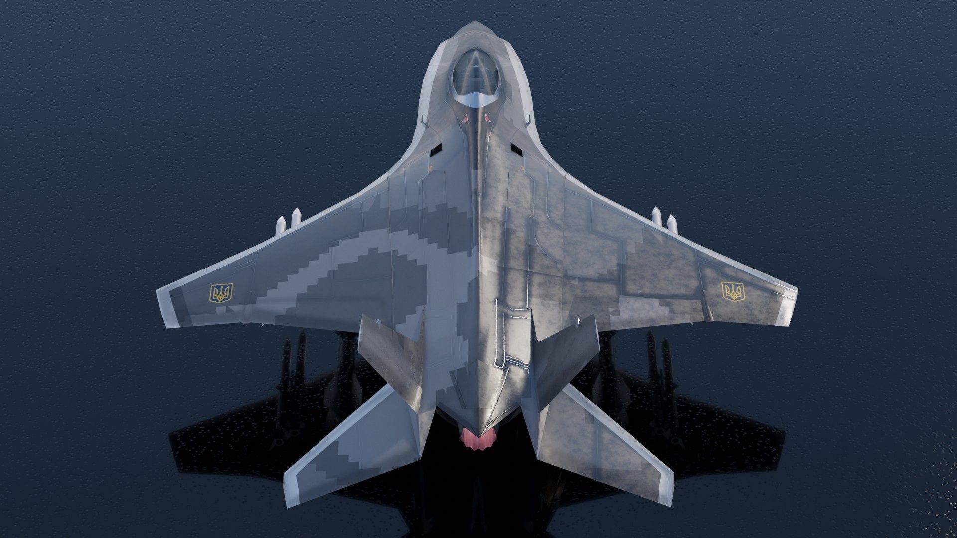 MIG-41 PAK DP concept fighter Low-poly 3D model_5