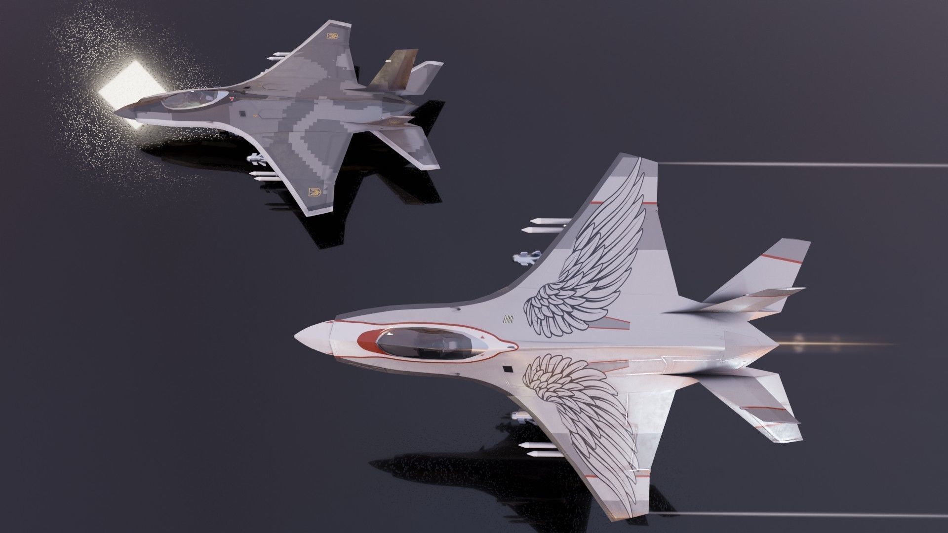 MIG-41 PAK DP concept fighter Low-poly 3D model_27