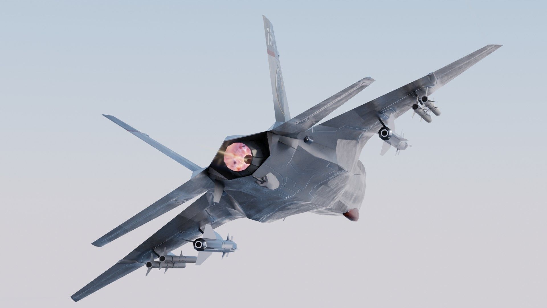 MIG-41 PAK DP concept fighter Low-poly 3D model_12