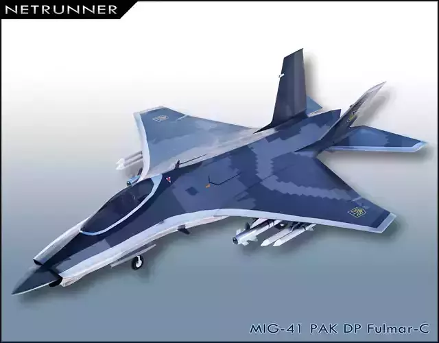 MIG-41 PAK DP concept fighter Low-poly 3D model