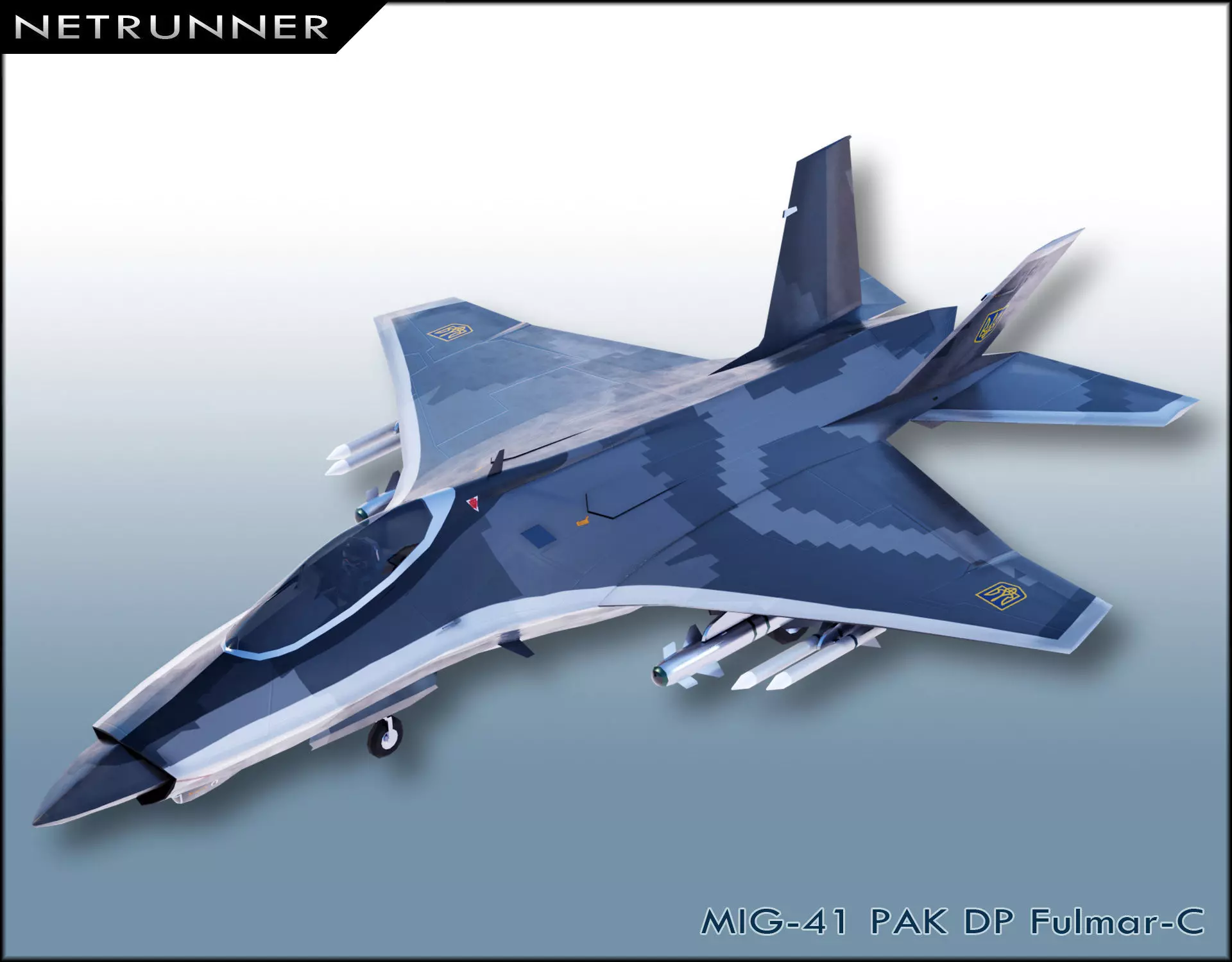 MIG-41 PAK DP concept fighter Low-poly 3D model_0