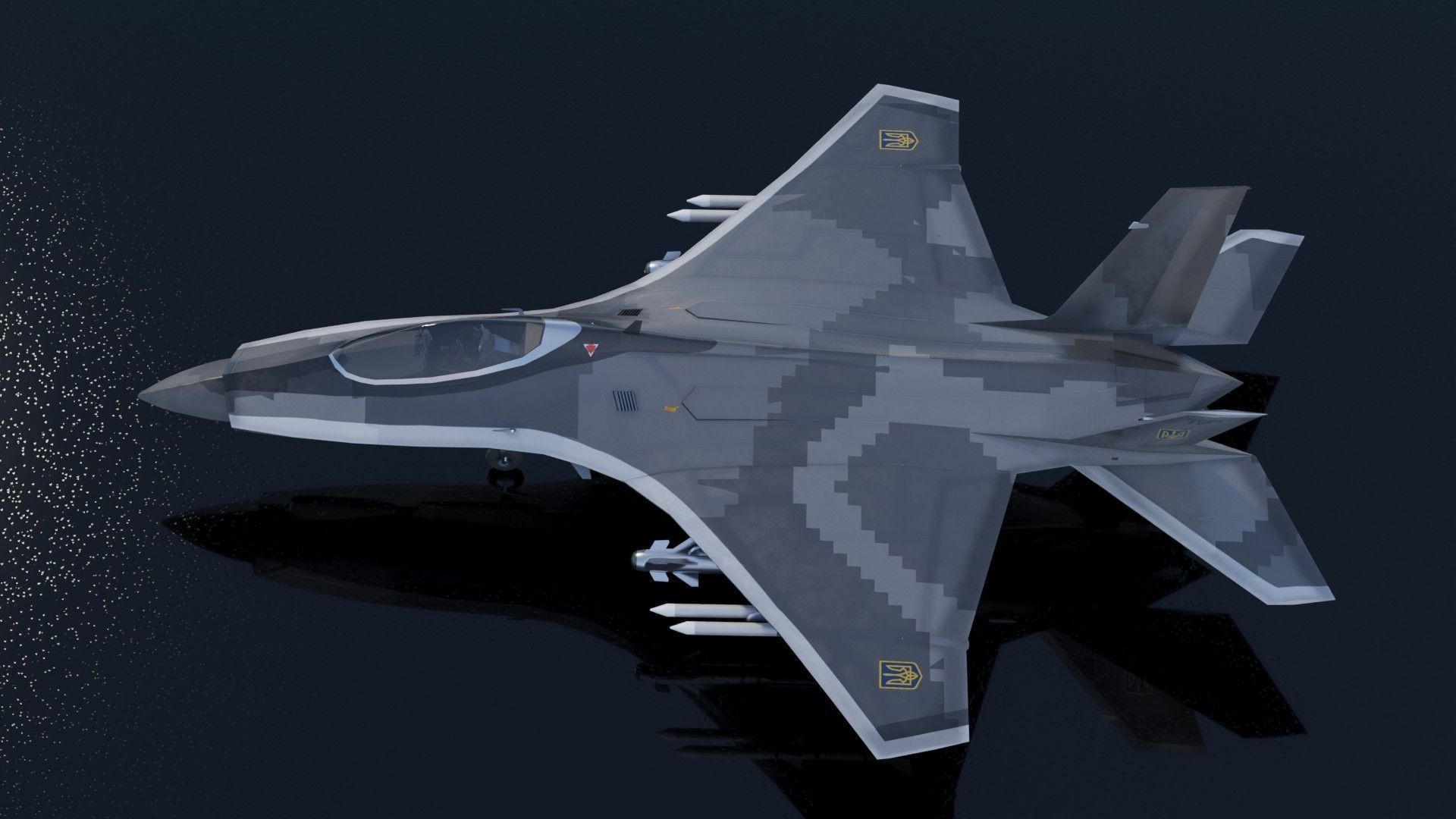MIG-41 PAK DP concept fighter Low-poly 3D model_2