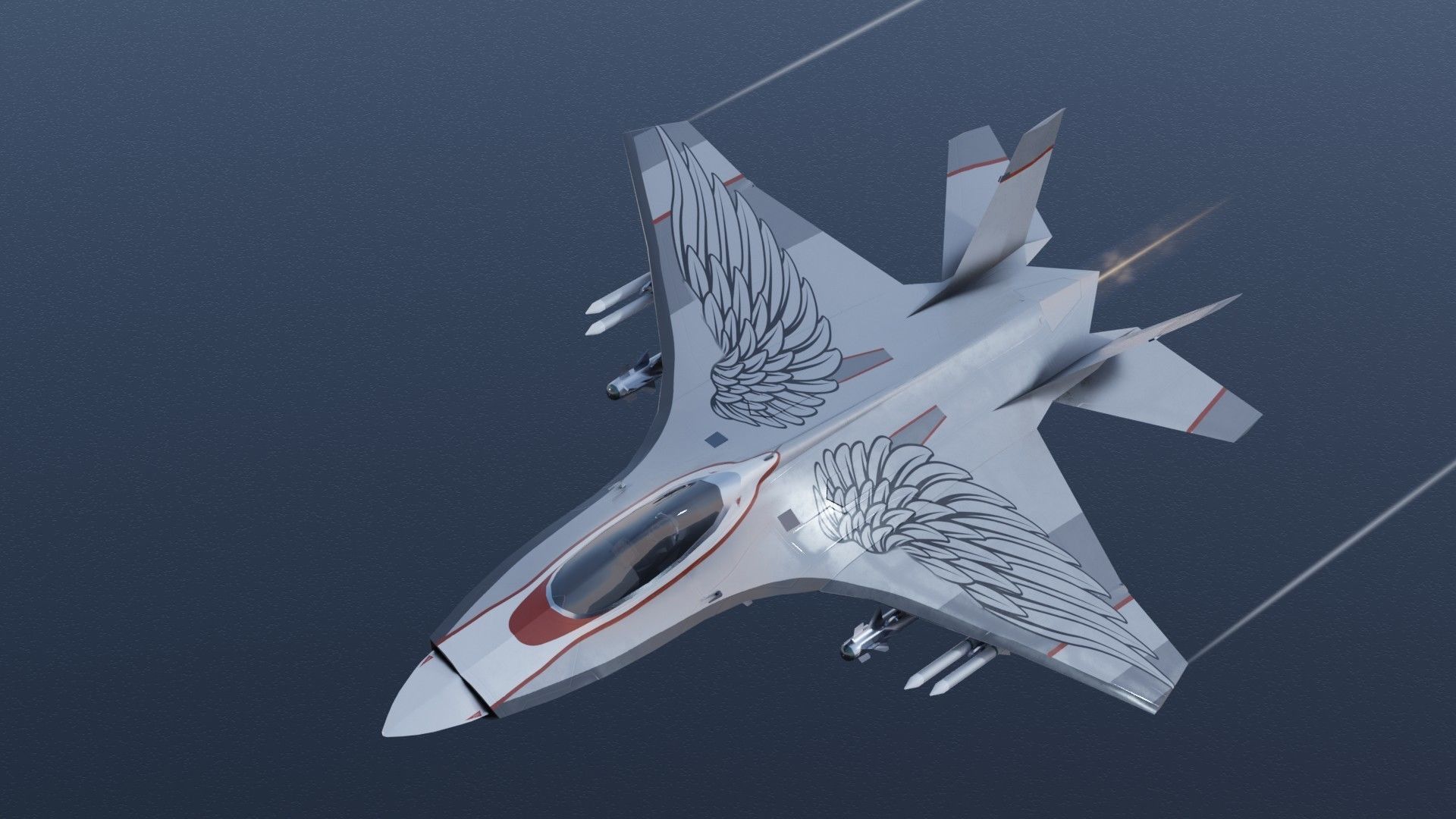 MIG-41 PAK DP concept fighter Low-poly 3D model_13